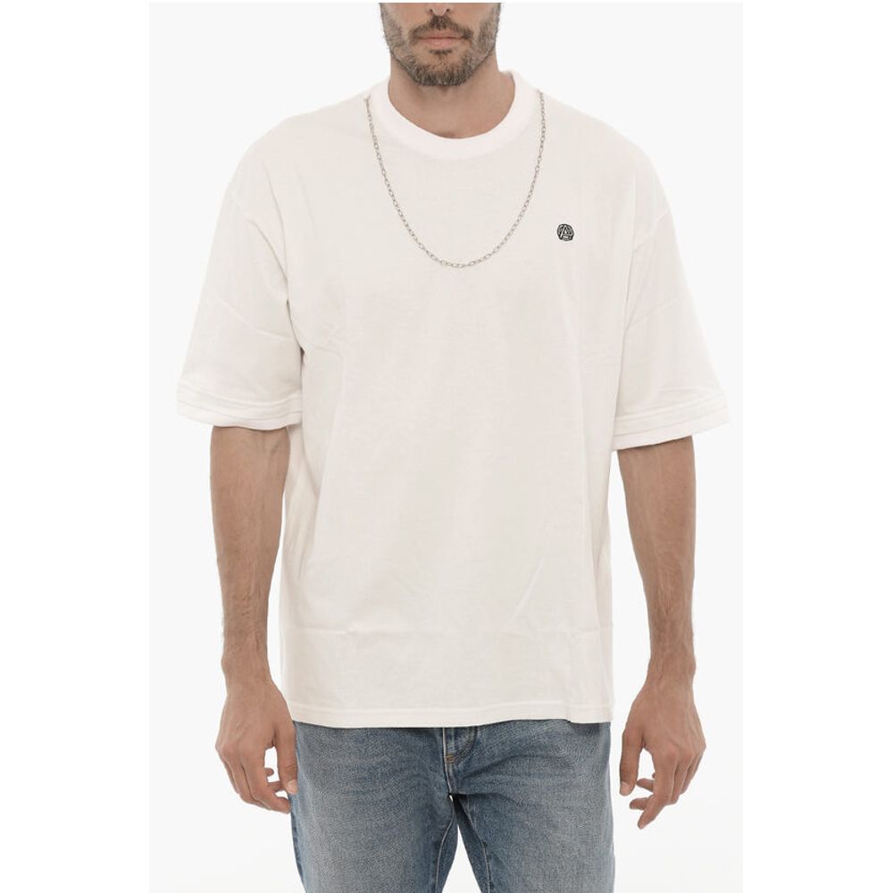 Ambush Crew-neck T-shirt with Removable Chain and Logoed Embroidery