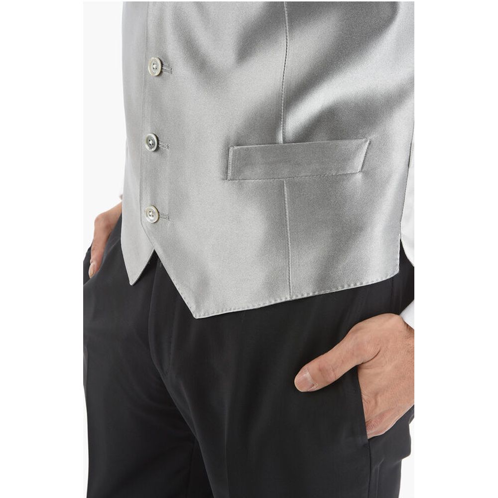 Corneliani CC COLLECTION Silk 4-Buttons REWARD CERIMONIA Vest - Image 3