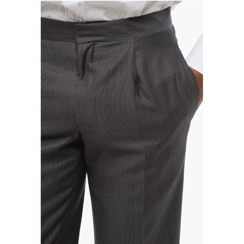 Corneliani Pinstriped MANTUA Virgin Wool Pants - Image 3
