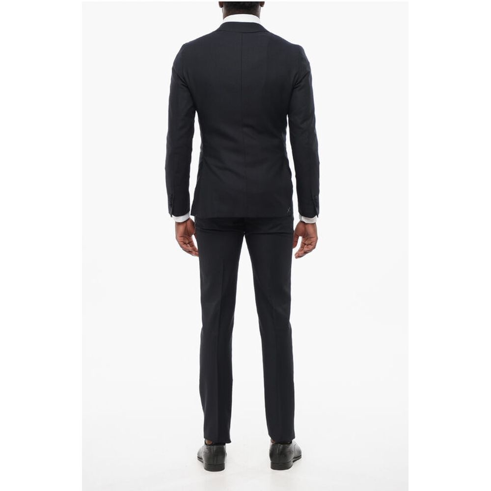 Corneliani Wool Single Breasted Blazer With Satin Lapel - Image 4