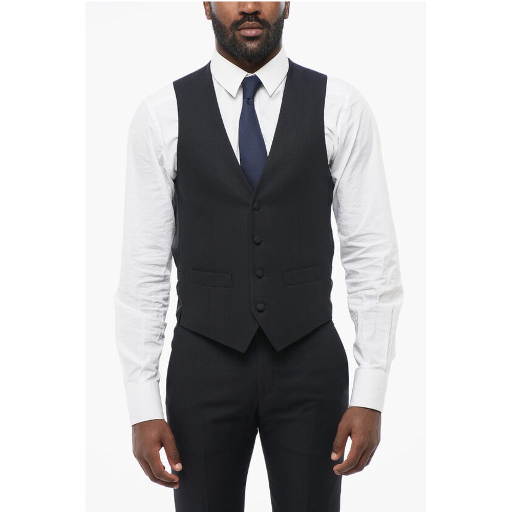 Corneliani Wool Single Breasted Blazer With Satin Lapel - Image 7