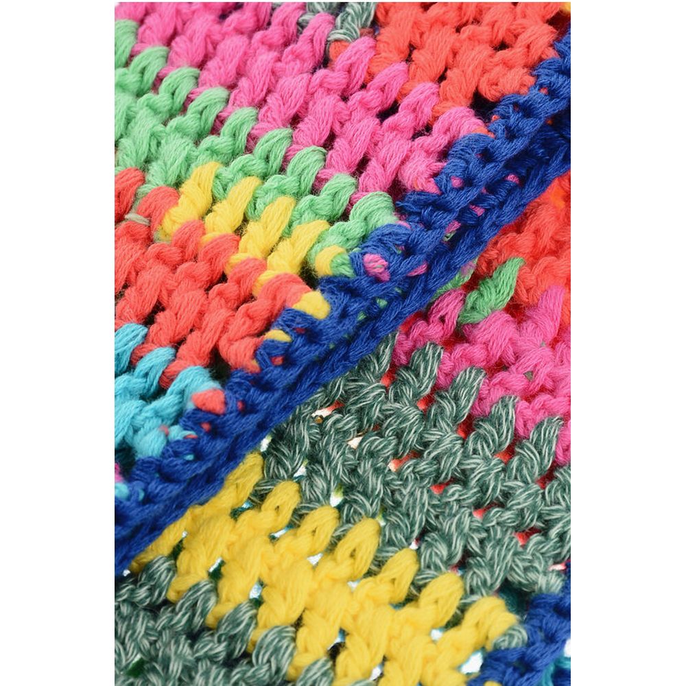 Dsquared² Multicolor Fringed Crochet Scarf - Image 3