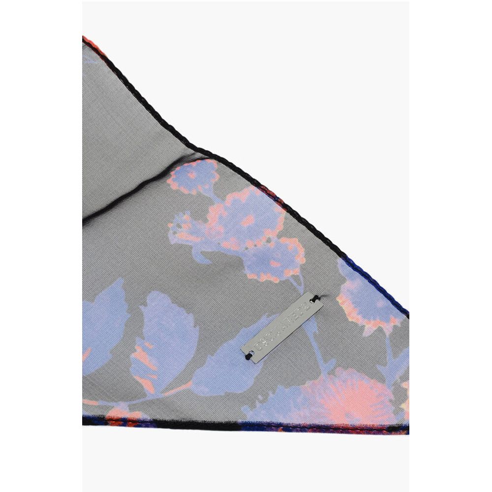 Dsquared² Floral Patterned Chiffon Slim Foulard - Image 2