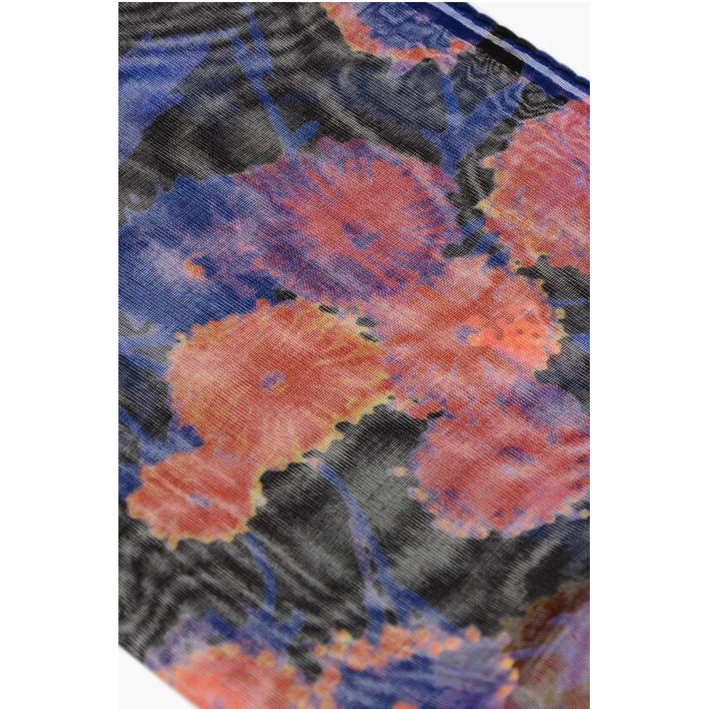 Dsquared² Floral Patterned Chiffon Slim Foulard - Image 3