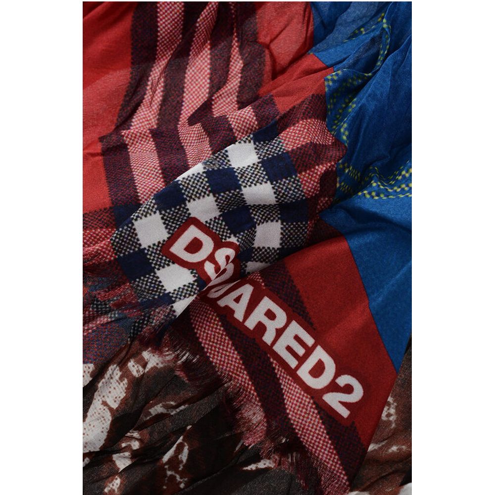 Dsquared² Patterned Multicolor Silk Foulard - Image 3