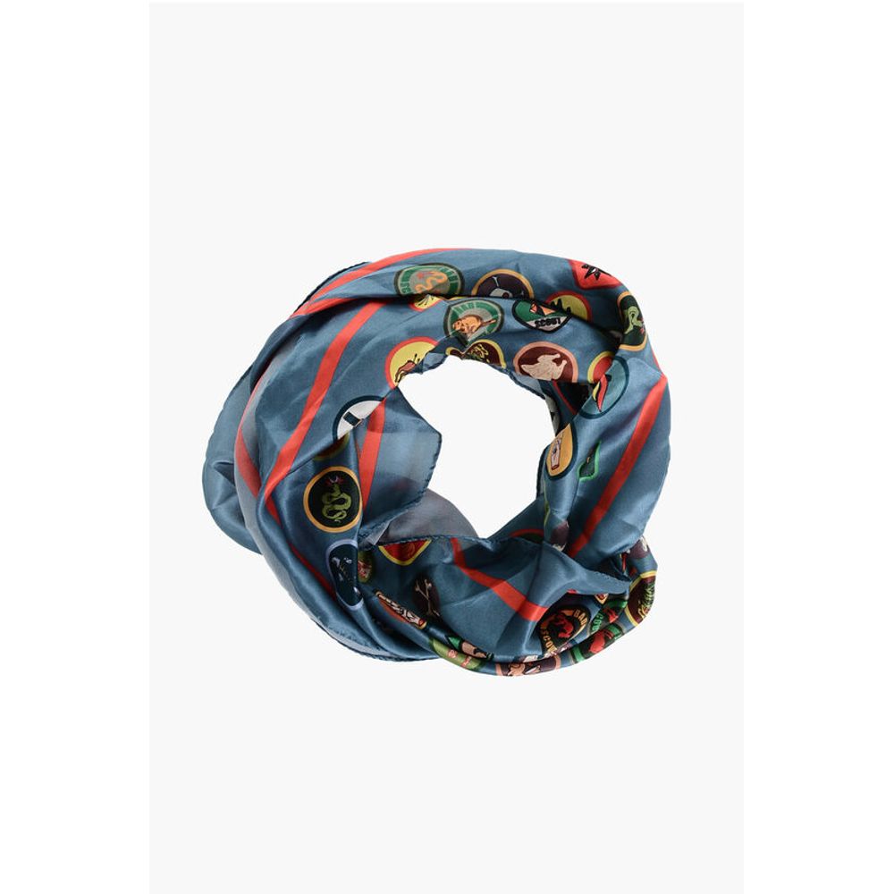 Dsquared² Patches Patterned Silk Foulard