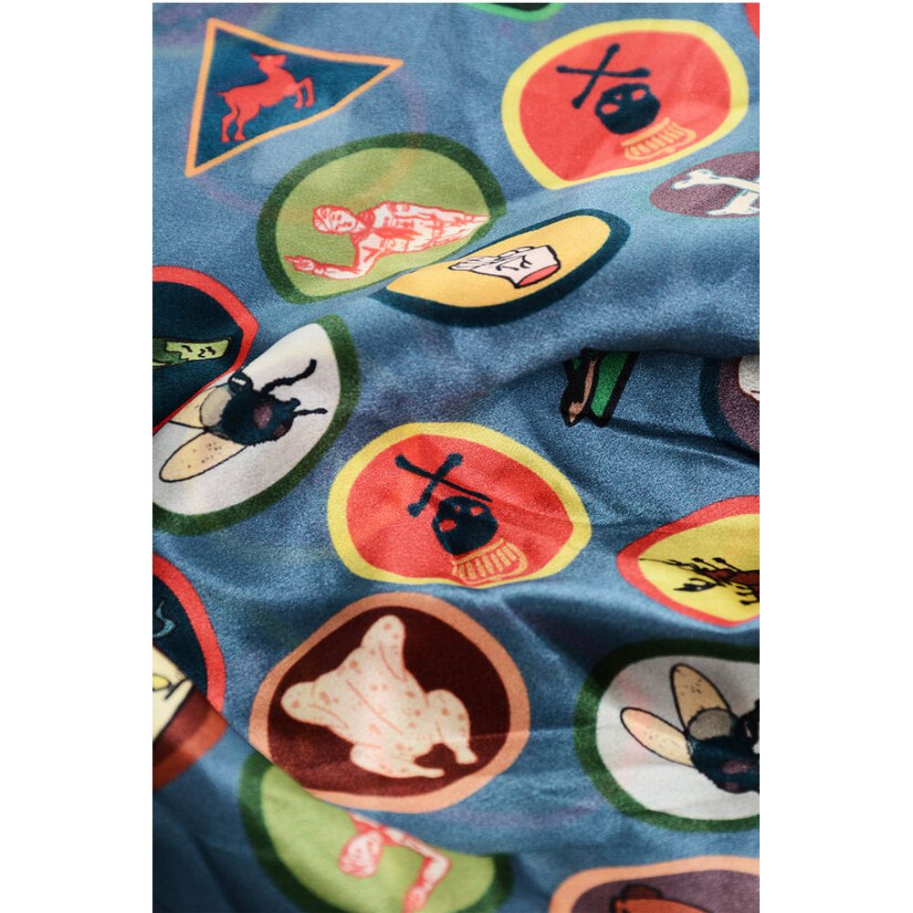 Dsquared² Patches Patterned Silk Foulard - Image 2