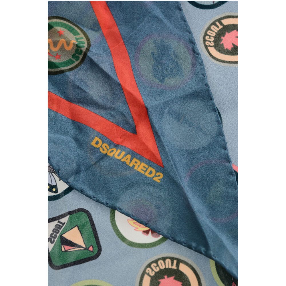 Dsquared² Patches Patterned Silk Foulard - Image 3
