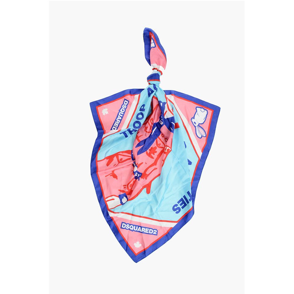 Dsquared² Printed Silk FINGER SCOUT Foulard