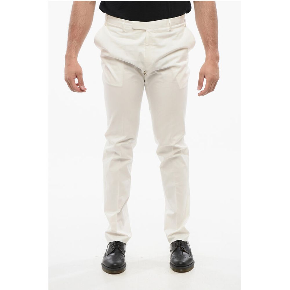 Corneliani Cotton REFINED Pants with Hidden Clousure