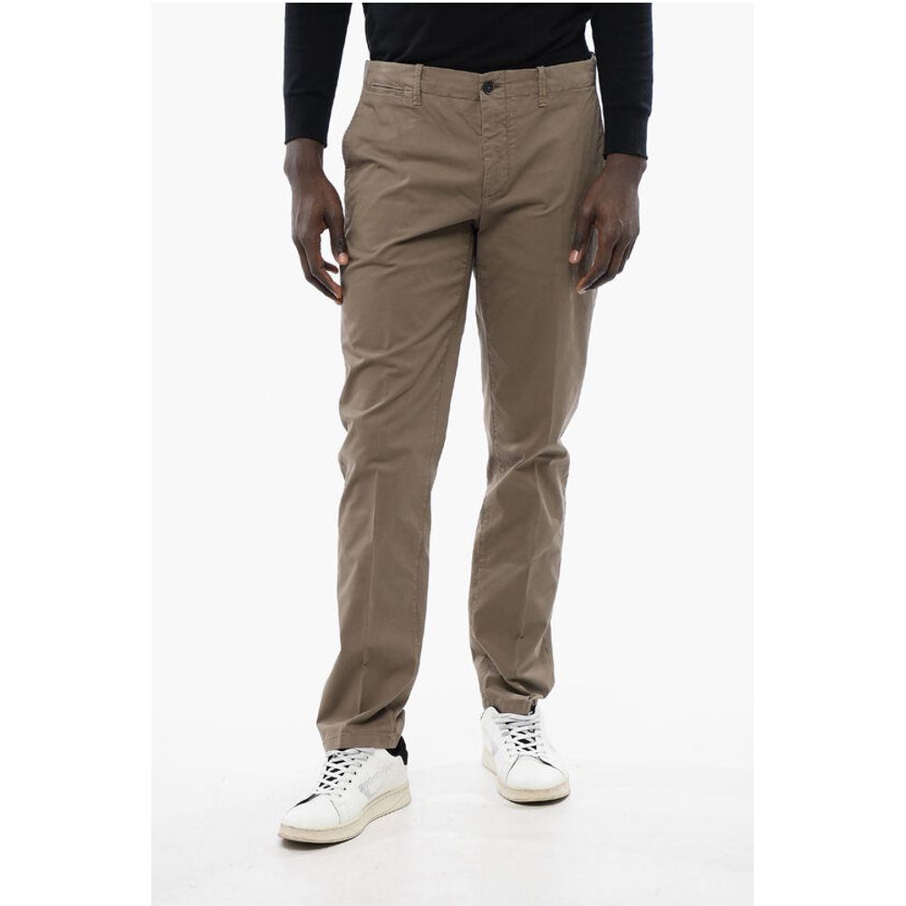 Corneliani ID Stretch Cotton Chinos Pants with Belt Loops