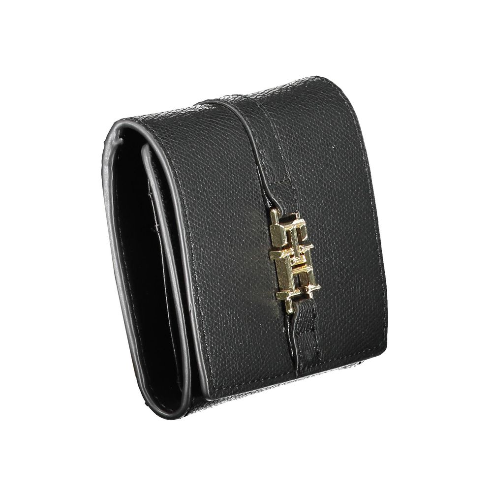 Tommy Hilfiger Black Polyurethane Women Wallet - Image 3