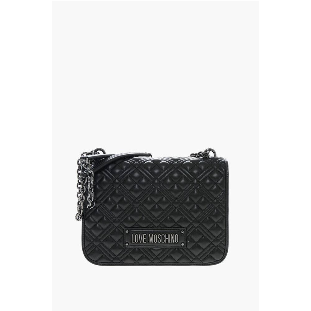 Moschino LOVE Quilted Faux Leather Shoulder Bag
