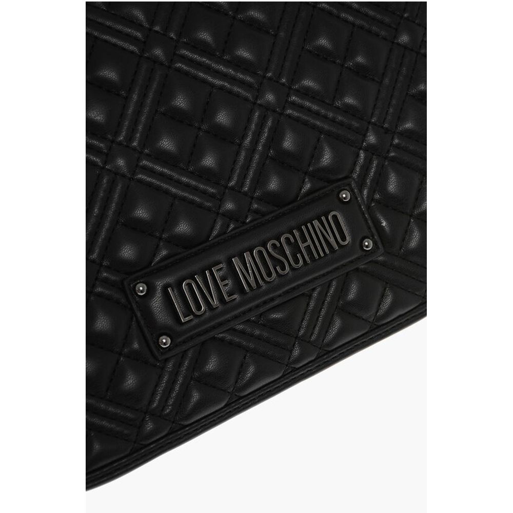 Moschino LOVE Quilted Faux Leather Shoulder Bag - Image 4