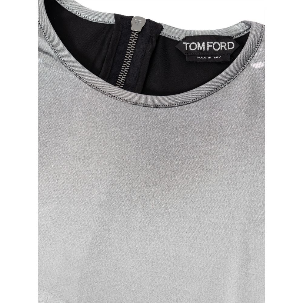 Tom Ford Gray Viscose Long Sleeve - Image 3