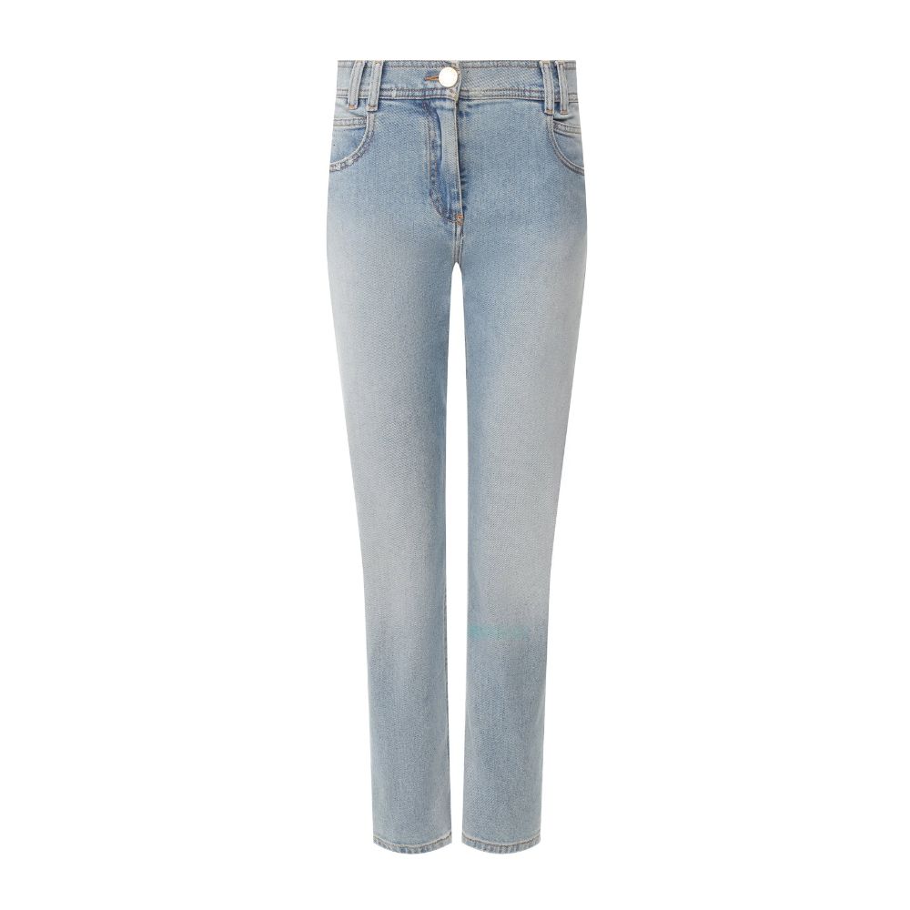 Balmain Blue Cotton Jeans & Pant
