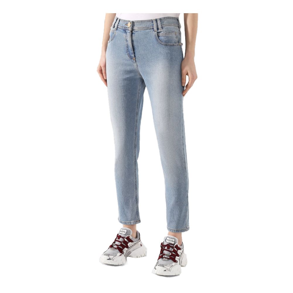 Balmain Blue Cotton Jeans & Pant - Image 3