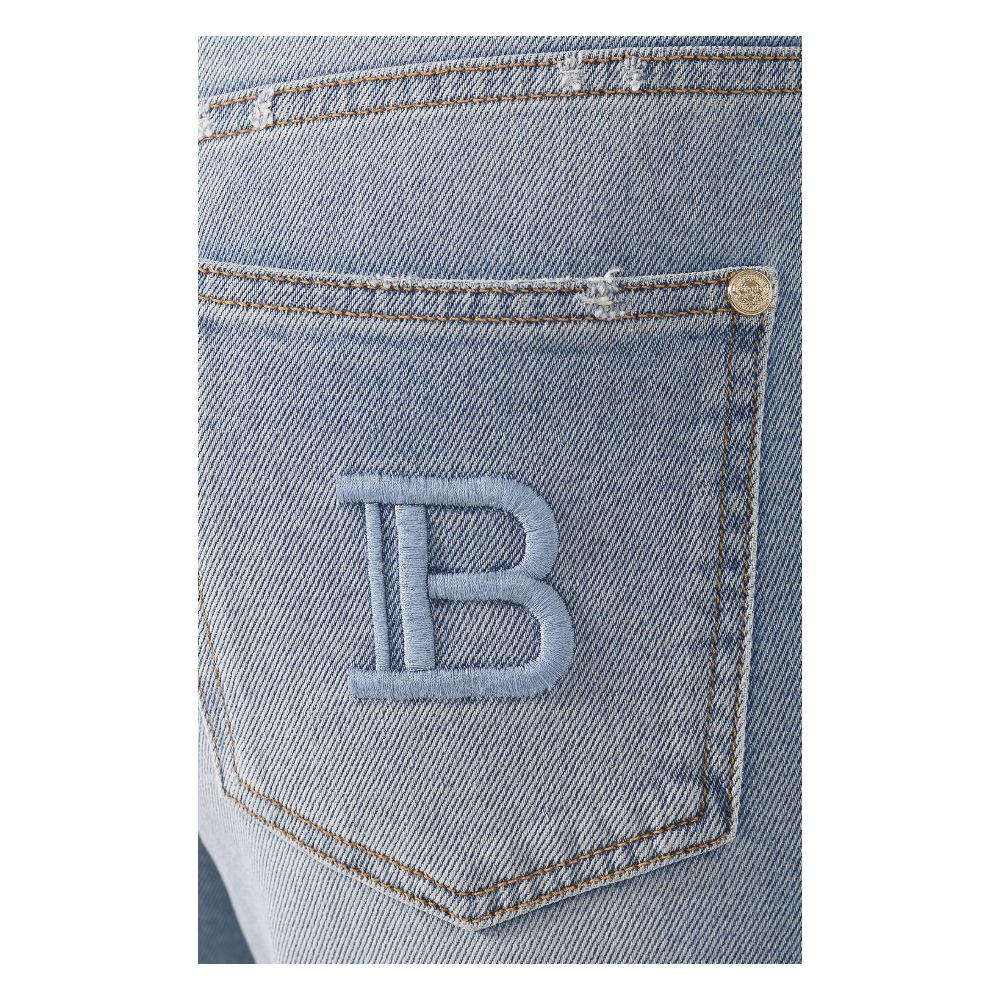 Balmain Blue Cotton Jeans & Pant - Image 4