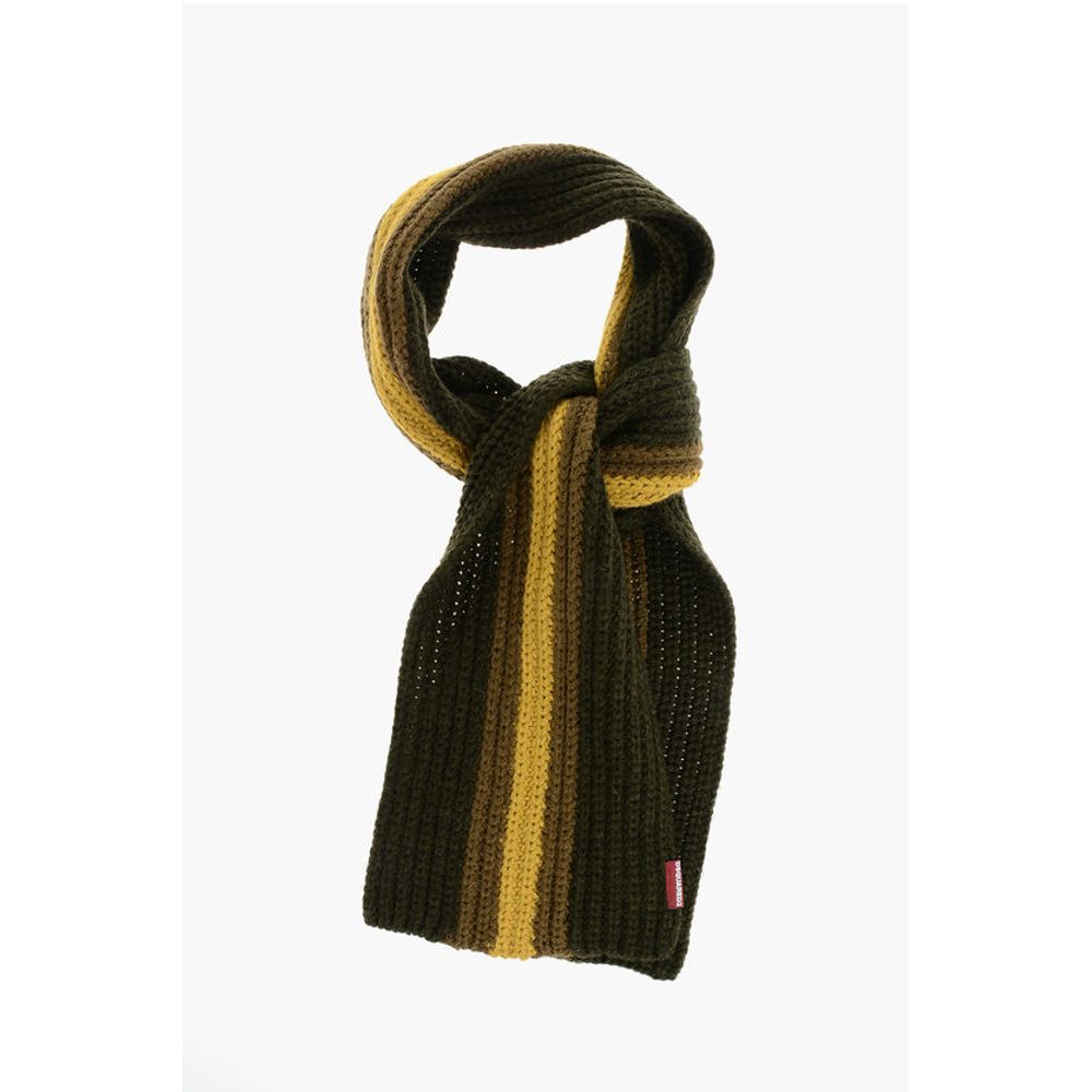 Dsquared² Alpaca Blend Scarf with Contrasting Band