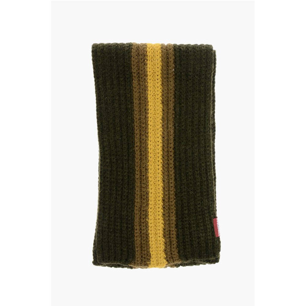 Dsquared² Alpaca Blend Scarf with Contrasting Band - Image 3