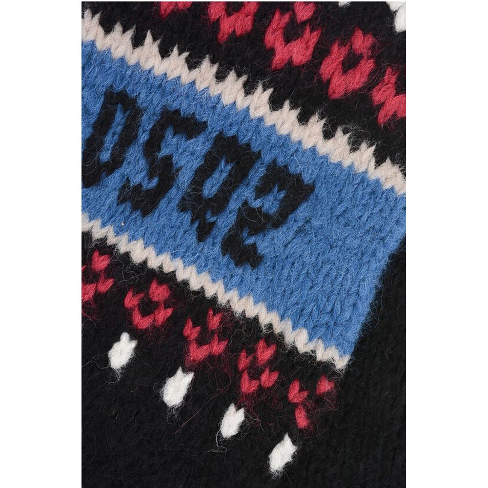 Dsquared² Alpaca Blend Scarf with Fairisle Motif - Image 2