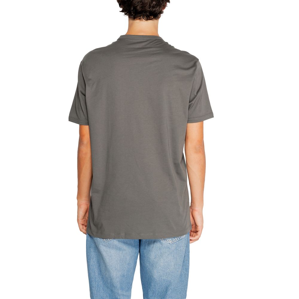 Armani Exchange Gray Cotton T-Shirt - Image 2