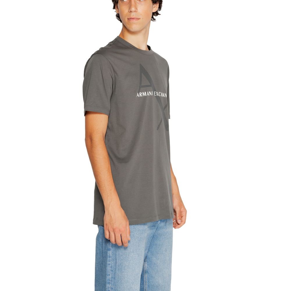 Armani Exchange Gray Cotton T-Shirt - Image 3