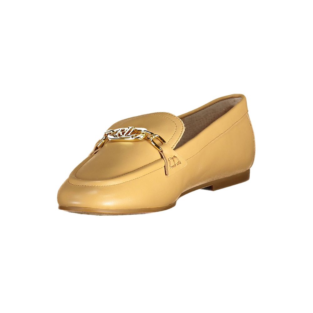 Ralph Lauren Beige Leather Womens Classic Shoe - Image 3