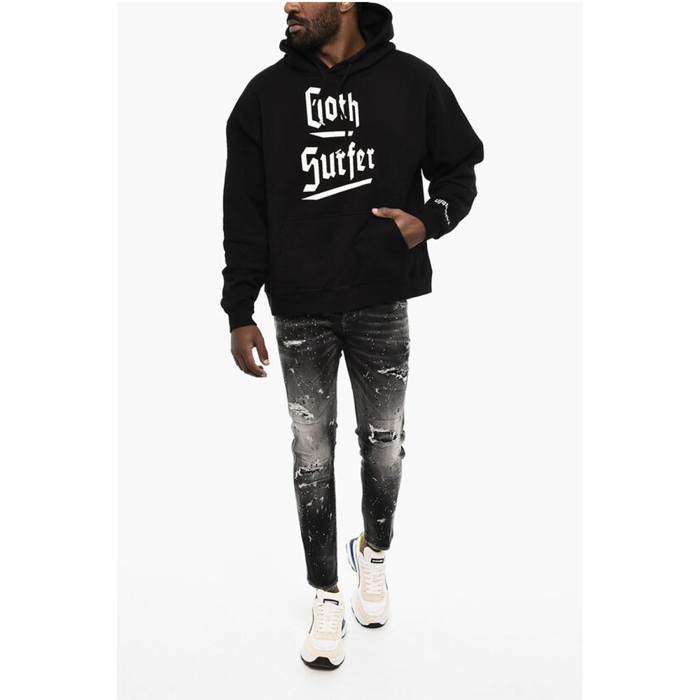 Dsquared² Cotton Hoodie with Gothic Print - Image 4