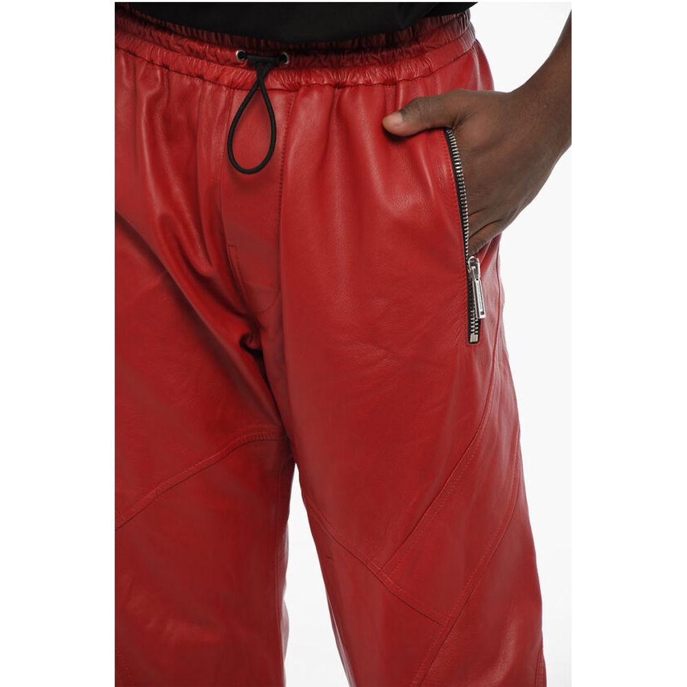 Dsquared² Drawstring Waist 2 Pockets Leather Pants - Image 3
