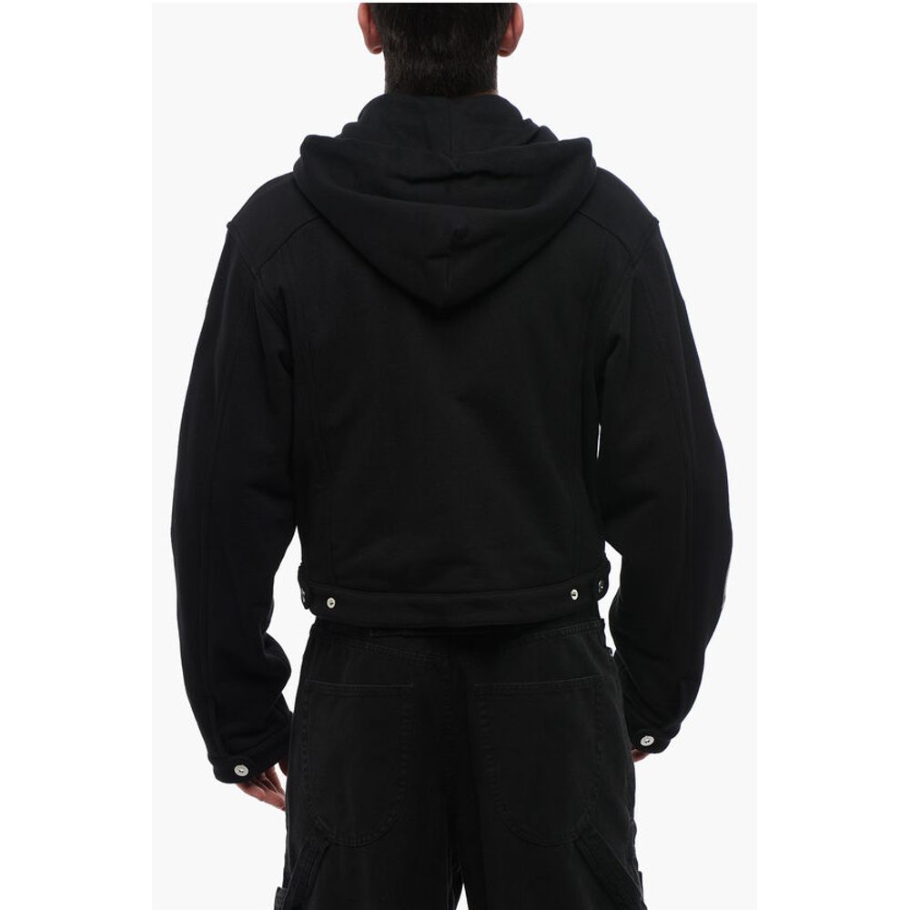 Off-White Front Ziped VARSITY DIAG Hoodie with Utility Pockets - Image 2