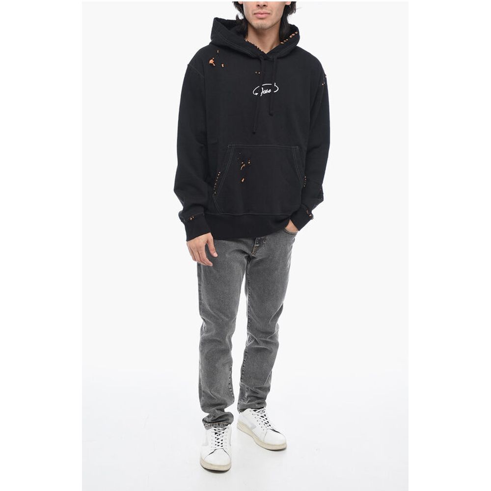 Diesel Distressed Effect S-MACS-L2 Hoodie With Embroidered Logo - Image 4