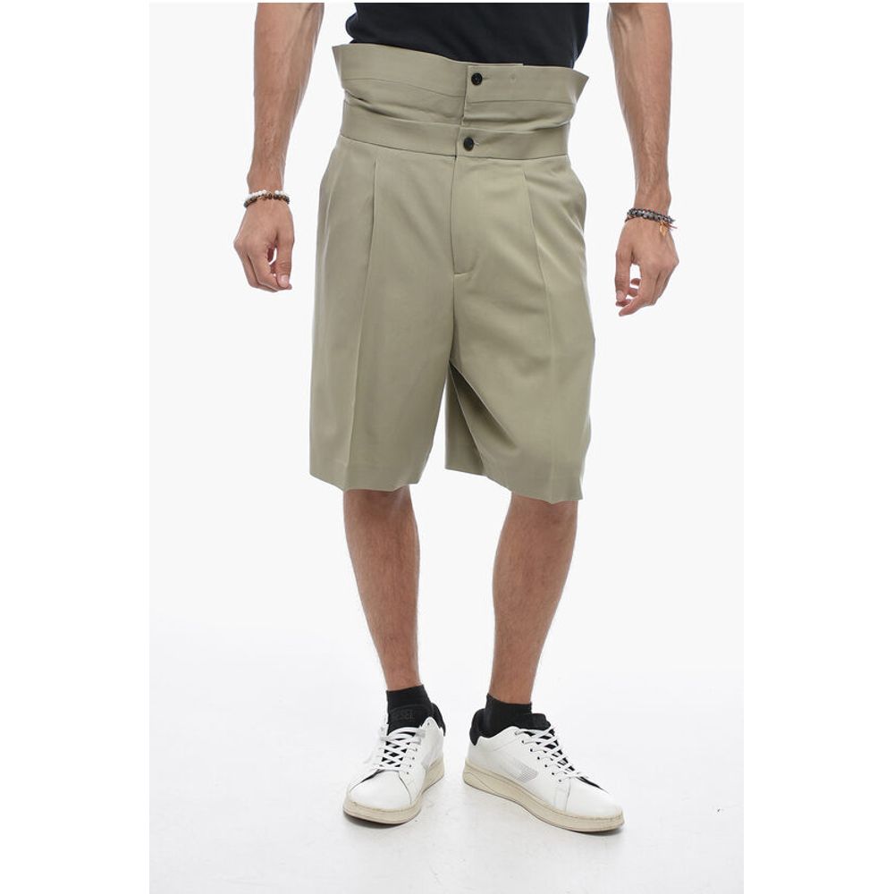Dior Virgin Wool Shorts with Cuffed Waistband