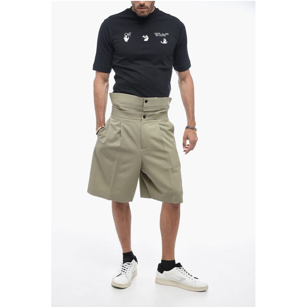 Dior Virgin Wool Shorts with Cuffed Waistband - Image 4