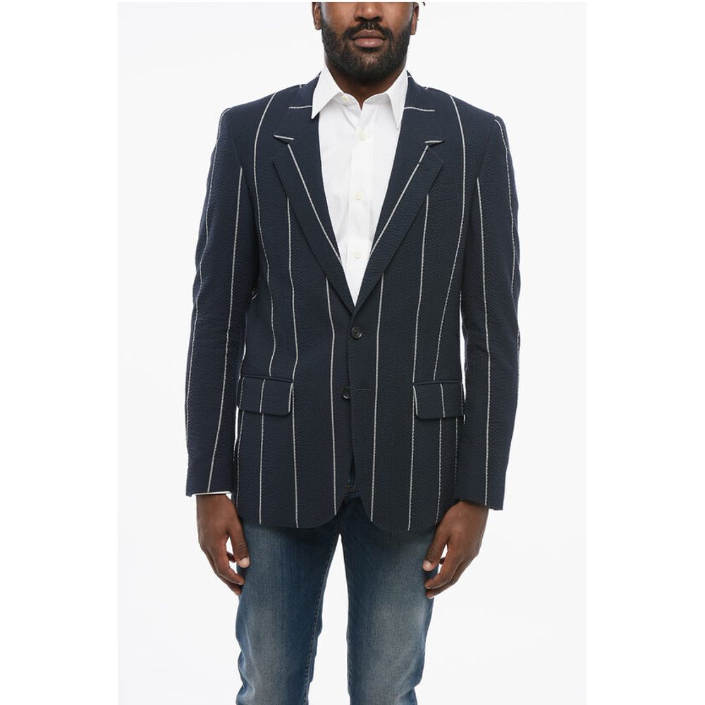 Corneliani CC COLLECTION Single Breasted Half-Lined Blazer With Stripe