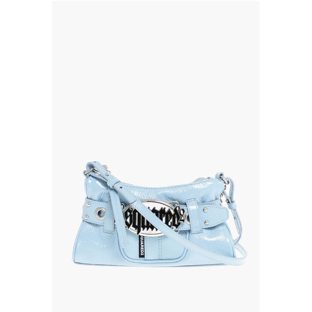 Dsquared² Patent Leather Crossbody Bag with Logoed Buckle