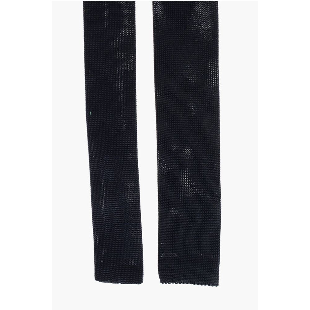 Dsquared² Solid Color Knitted Silk Tie - Image 3