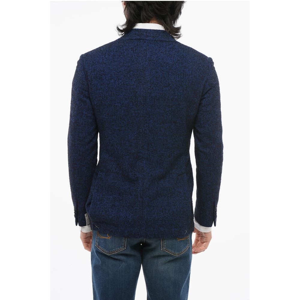 Nino Danieli Blended Wool Blazer with Fuzzy Motif - Image 2
