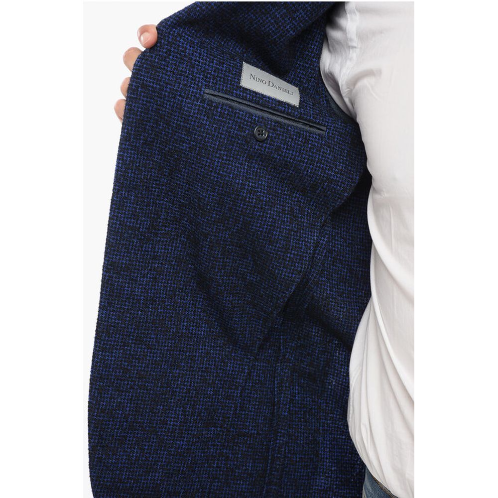 Nino Danieli Blended Wool Blazer with Fuzzy Motif - Image 5