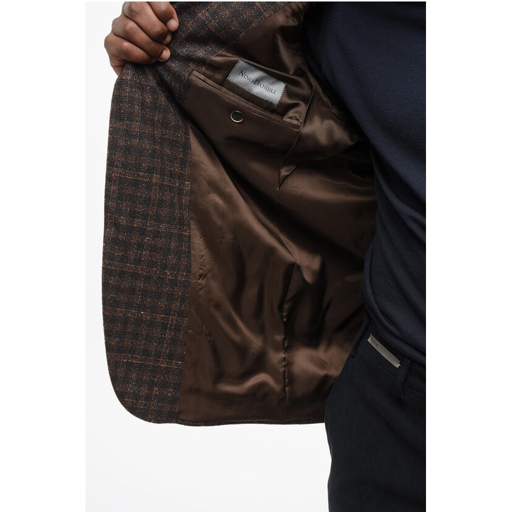 Nino Danieli Check Motif Blazer with Patch Pockets - Image 5