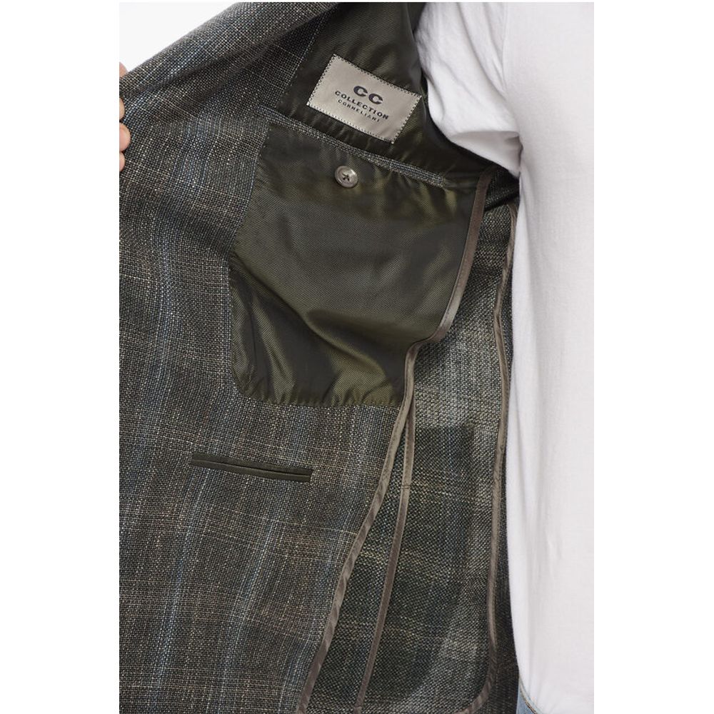 Corneliani CC Collection Cool Wool REWARD Blazer with Check Motif - Image 5