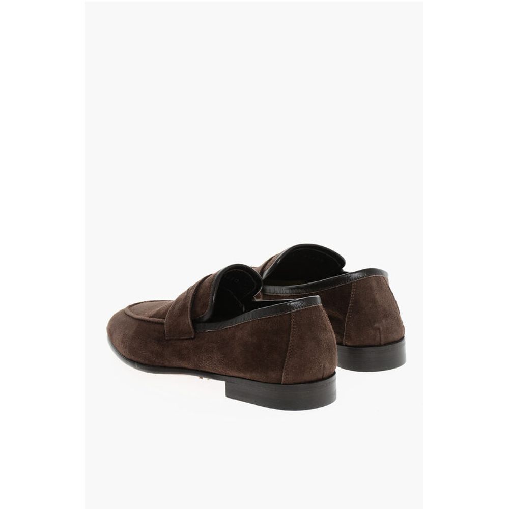 Corneliani Solid Color Suede Penny Loafers - Image 2