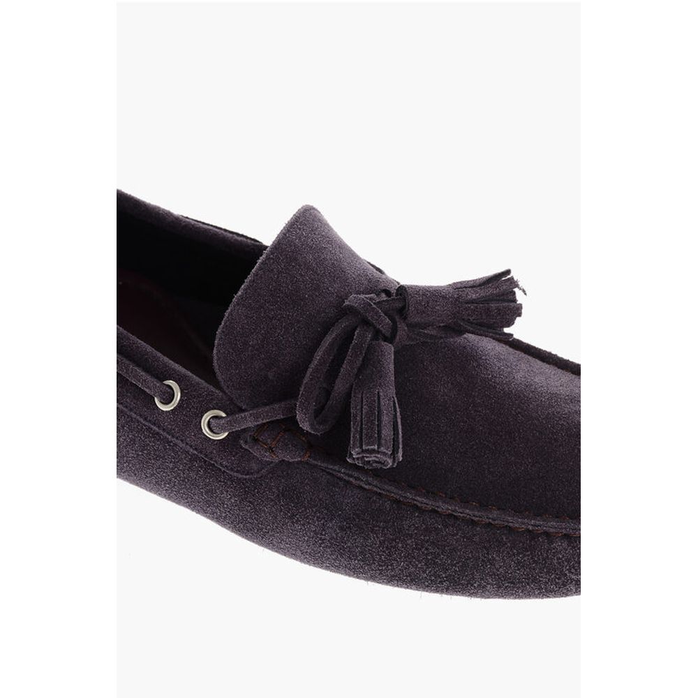 Corneliani ID Suede Boat Deck Shoes with Tassels - Image 4