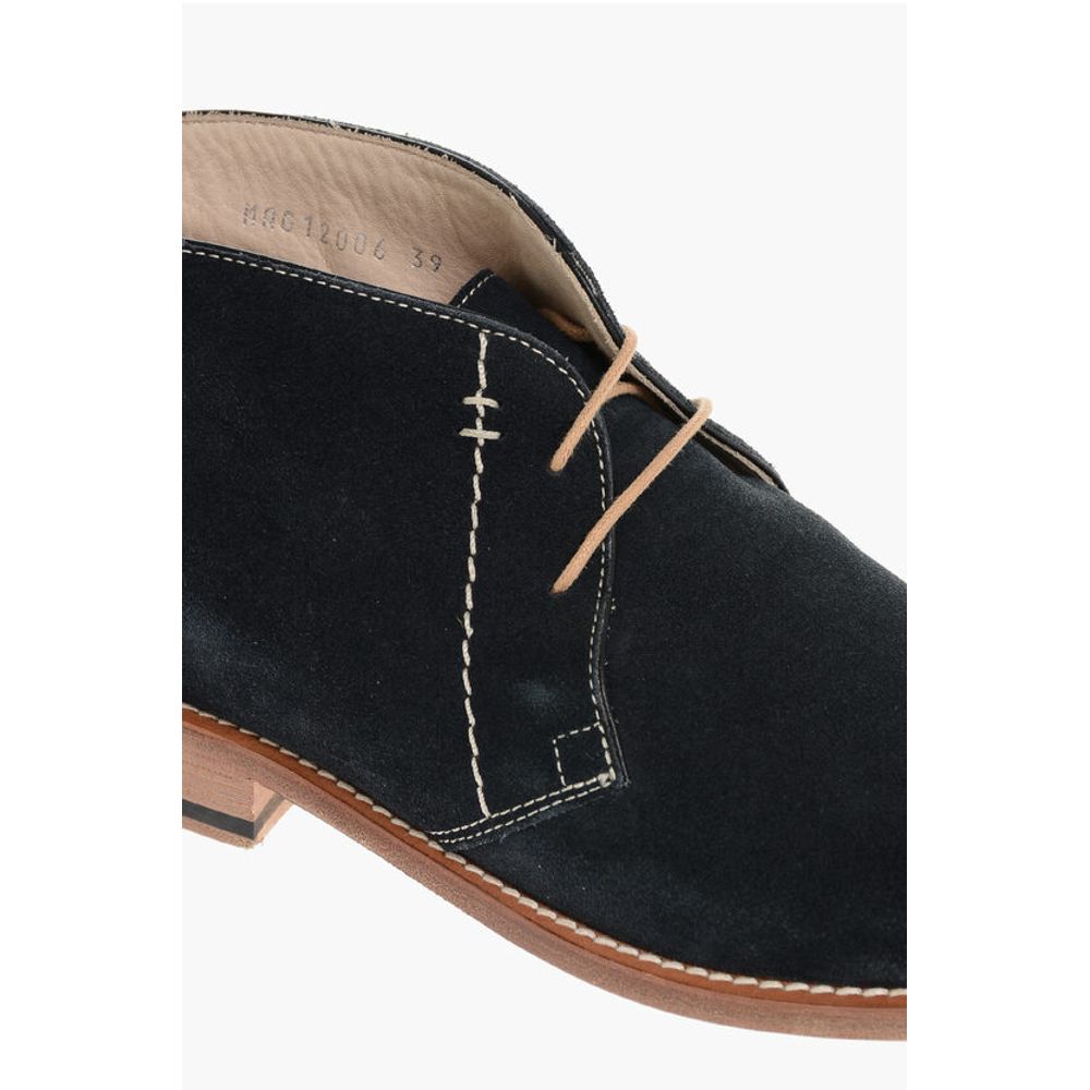 Corneliani Suede Derby Shoes with Contrasting Strings - Image 4