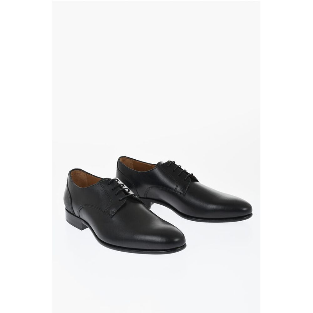 Corneliani Solid Color Leather Derby Shoes