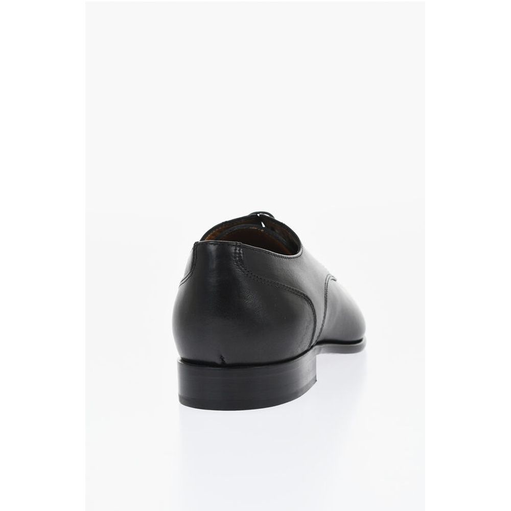 Corneliani Solid Color Leather Derby Shoes - Image 2