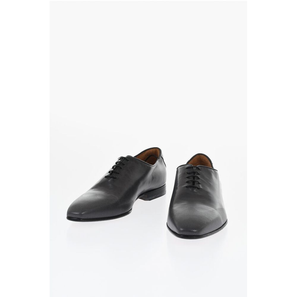 Corneliani Solid Color Leather Derby Shoes