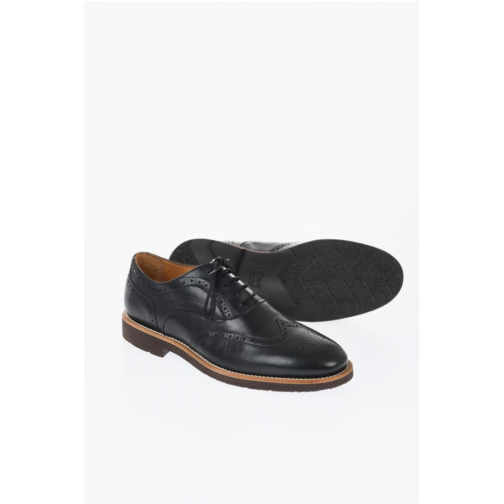 Corneliani Leather Full Brogues Oxford Shoes