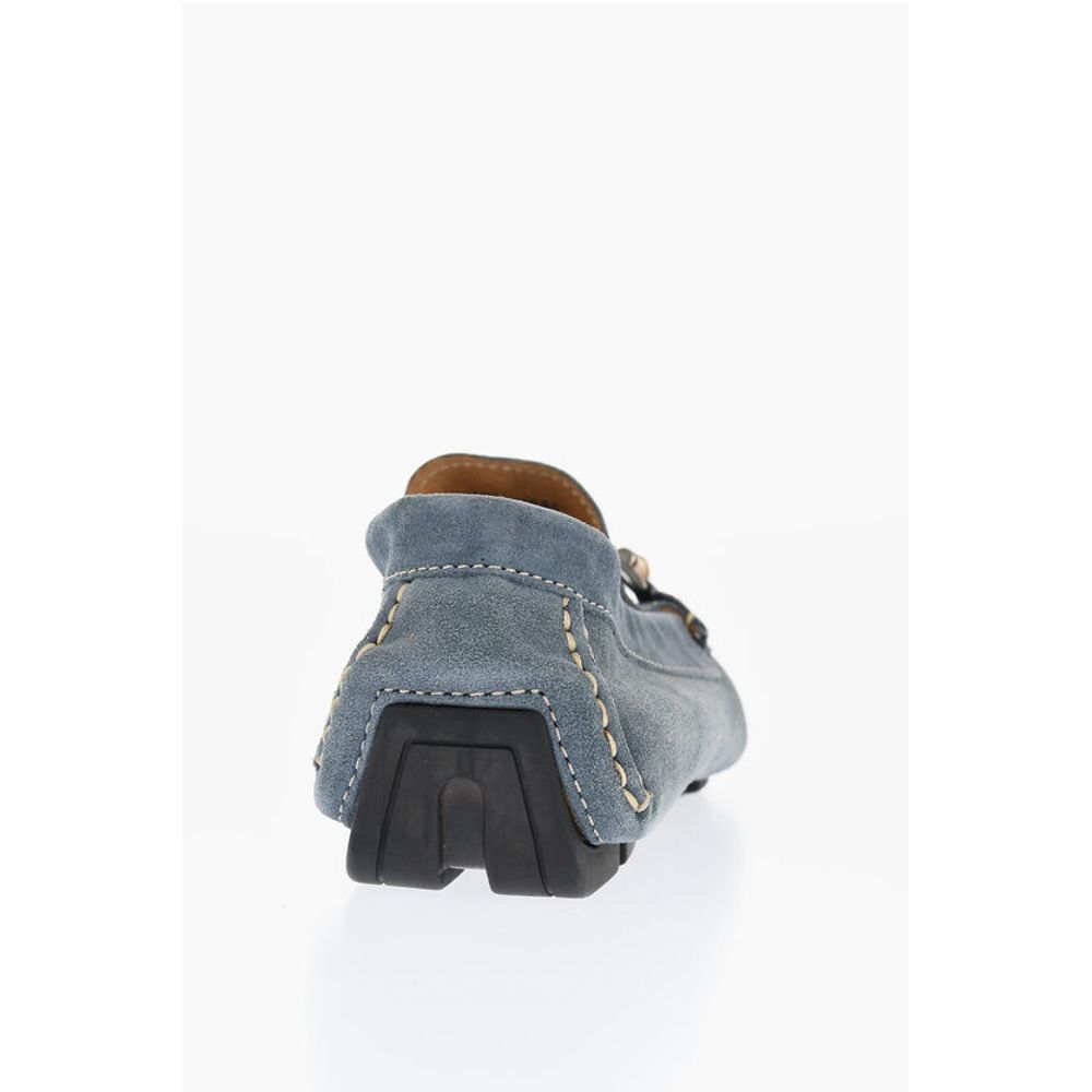Corneliani ID Solid Color Suede Driving Loafers - Image 2