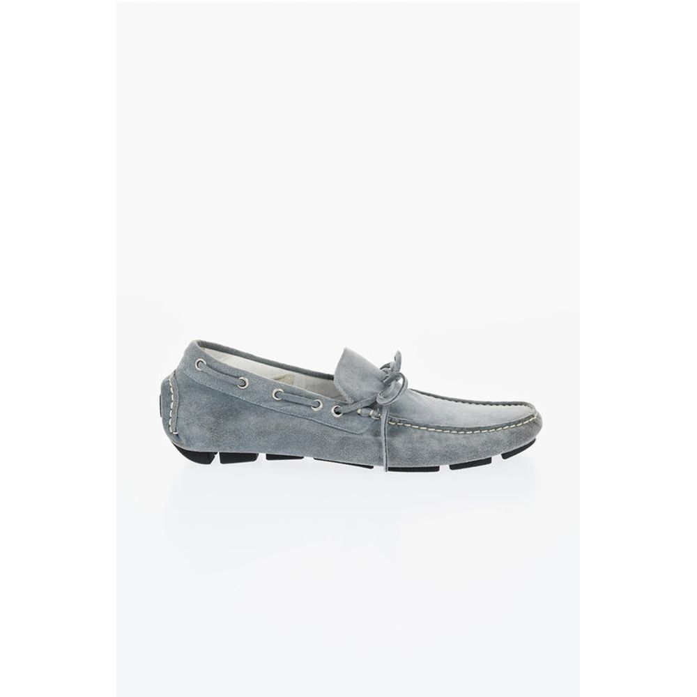 Corneliani ID Solid Color Suede Boat Deck Shoes - Image 3